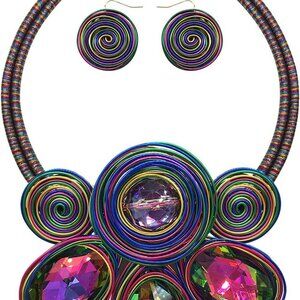 Chunky African Statement Necklace For Women Tribal Fashion Costume Jewel…